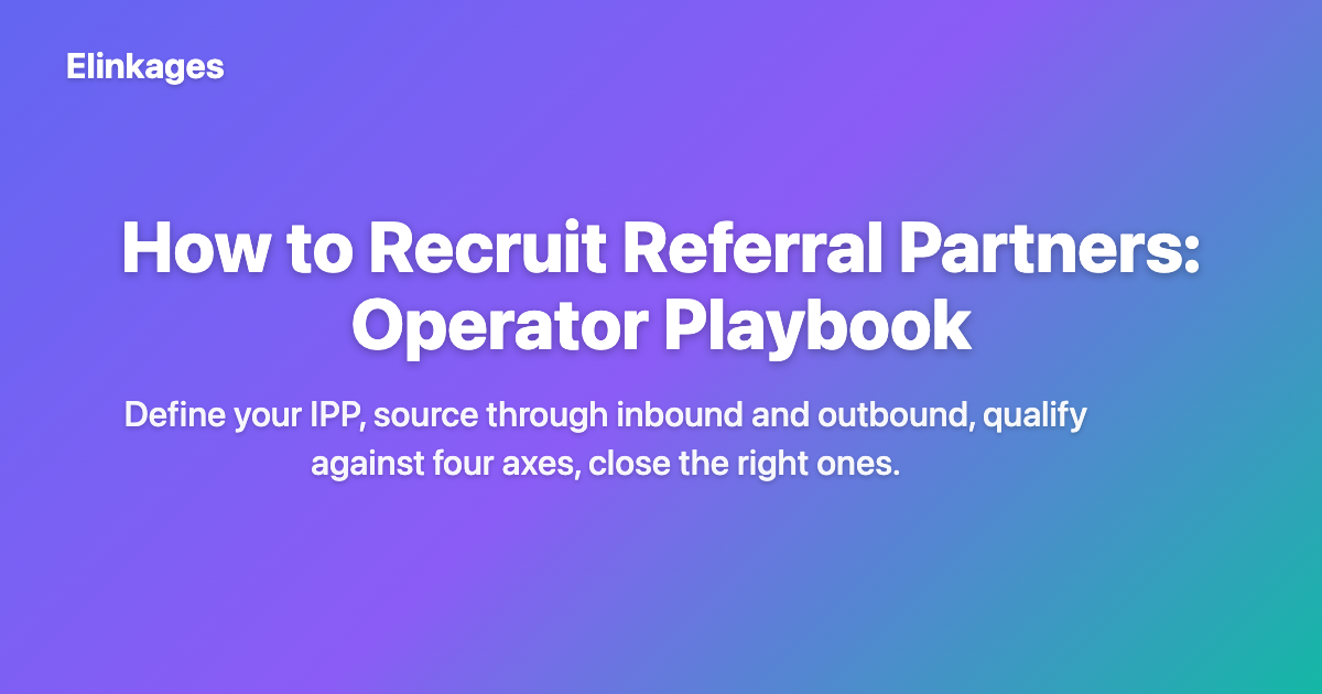 Operator Partners How to Recruit Channel Partners for B2B SaaS: Operator Playbook (2026)
